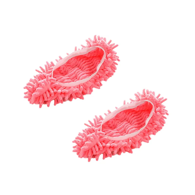 Dust Cleaner Grazing Slippers Chenille Dust Mop Slippers Lazy Shoes Cover Chenille Duster Cloth Bathroom Floor Cleaning Slipper